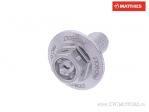 Hexagonal Cap Screw Pro Bolt M6 x 1.00 x 12 mm Aluminum Racing Silver - JM