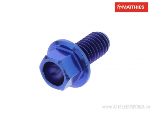 Hexagonal Cap Screw Pro Bolt M6 x 1.00 x 12 mm Titanium Blue - JM