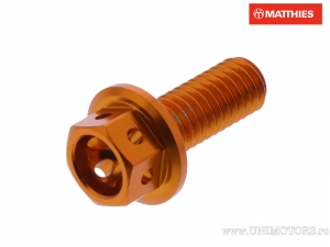 Hexagonal Cap Screw Pro Bolt M6 x 1.00 x 15 mm Aluminum Racing Orange - JM
