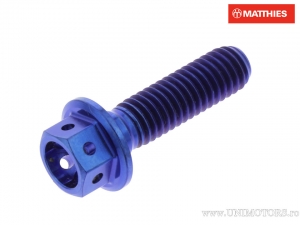 Hexagonal Cap Screw Pro Bolt M6 x 1.00 x 18 mm Titanium Blue - JM