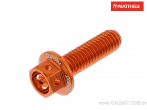 Hexagonal Cap Screw Pro Bolt M6 x 1.00 x 20 mm Aluminum Racing Orange - JM