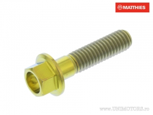 Hexagonal Cap Screw Pro Bolt M6 x 1.00 x 25 mm Titanium Gold - JM