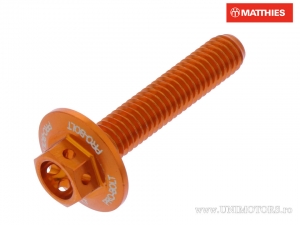 Hexagonal Cap Screw Pro Bolt M6 x 1.00 x 30 mm Aluminum Racing Orange - JM
