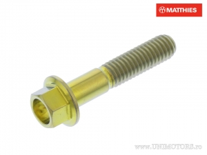 Hexagonal Cap Screw Pro Bolt M6 x 1.00 x 30 mm Titanium Gold - JM