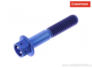 Hexagonal Cap Screw Pro Bolt M6 x 1.00 x 32 mm Titanium Racing Blue - JM