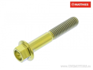Hexagonal Cap Screw Pro Bolt M6 x 1.00 x 35 mm Titanium Gold - JM