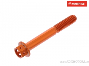 Hexagonal Cap Screw Pro Bolt M6 x 1.00 x 45 mm Aluminum Racing Orange - JM