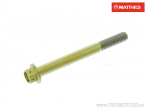 Hexagonal Cap Screw Pro Bolt M6 x 1.00 x 60 mm Titanium Racing Gold - JM