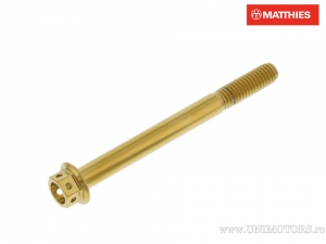Hexagonal Cap Screw Pro Bolt M6 x 1.00 x 65 mm A4 Stainless Steel Racing Gold - JM