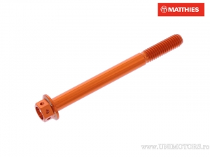 Hexagonal Cap Screw Pro Bolt M6 x 1.00 x 65 mm Aluminum Racing Orange - JM