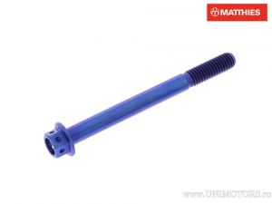 Hexagonal Cap Screw Pro Bolt M6 x 1.00 x 65 mm Titanium Racing Blue - JM