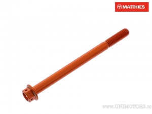Hexagonal Cap Screw Pro Bolt M6 x 1.00 x 80 mm Aluminum Racing Orange - JM