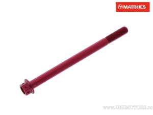 Hexagonal Cap Screw Pro Bolt M6 x 1.00 x 85 mm Aluminum Racing Red - JM