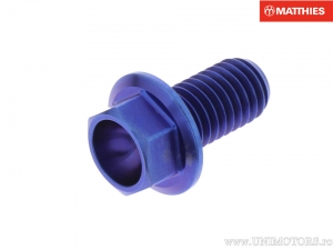 Hexagonal Cap Screw Pro Bolt M8 x 1.25 x 15 mm Blue Titanium - JM