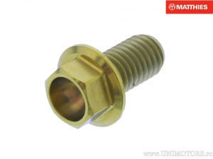 Hexagonal Cap Screw Pro Bolt M8 x 1.25 x 15 mm Gold Titanium - JM