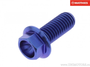 Hexagonal Cap Screw Pro Bolt M8 x 1.25 x 20 mm Blue Titanium - JM