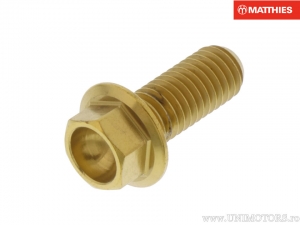 Hexagonal Cap Screw Pro Bolt M8 x 1.25 x 20 mm Stainless Steel A4 Gold - JM