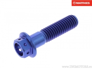 Hexagonal Cap Screw Pro Bolt M8 x 1.25 x 32 mm Titanium Racing Blue - JM