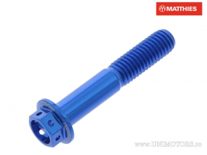 Hexagonal Cap Screw Pro Bolt M8 x 1.25 x 45 mm Aluminum Racing Blue - JM