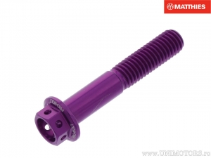 Hexagonal Cap Screw Pro Bolt M8 x 1.25 x 45 mm Aluminum Racing Violet - JM