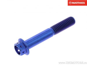 Hexagonal Cap Screw Pro Bolt M8 x 1.25 x 50 mm Titanium Racing Blue - JM