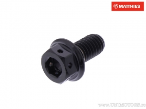 Hexagonal Dual Pro Bolt Screw M6 x 1.00 x 10 mm Titanium Racing Black - JM
