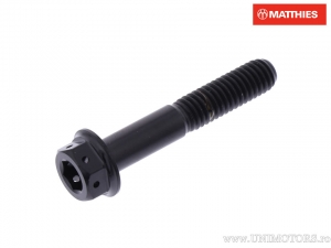 Hexagonal Dual Pro Bolt Screw M6 x 1.00 x 32 mm Titanium Racing Black - JM