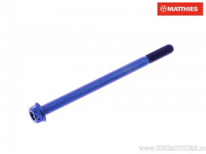 Hexagonal Dual Pro Bolt Screw M6 x 1.00 x 85 mm Titanium Racing Blue - JM