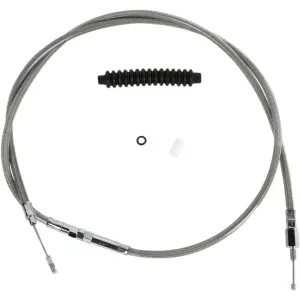 High-Efficiency Braided Stainless Steel Clutch Cable - Chrome - +10 cm (4") - 06521457