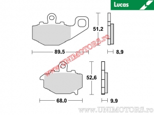Hintere Bremsbeläge - MCB662 organisch - Lucas TRW