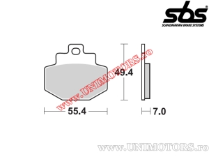 Hintere Bremsbeläge - SBS 166HF (Keramik) - (SBS)
