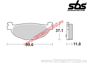 Hintere Bremsbeläge - SBS 185MS (metallisch / gesintert) - (SBS)