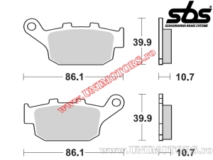 Hintere Bremsbeläge - SBS 614HF (Keramik) - (SBS)