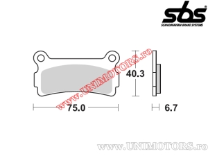 Hintere Bremsbeläge - SBS 636HF (Keramik) - (SBS)