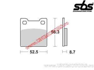 Hintere Bremsbeläge - SBS 701HF (Keramik) - (SBS)