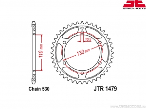 Hinterritzel Yamaha YZF R1 1000 ('09-'13) - JTR 1479 - JT