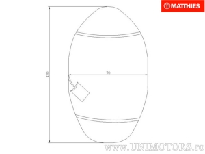 Housse imperméable pour maxi scooter (dimensions: 70x120 cm) - couleur: noir - JMP
