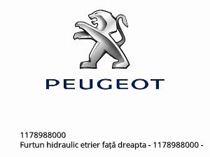 HYDRAULIC HOSE CALIPER FRONT RIGHT - 1178988000 - Peugeot