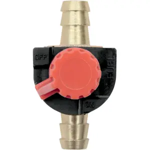 In-line brandstofklep - Zwart, Goud, Rood - P12036
