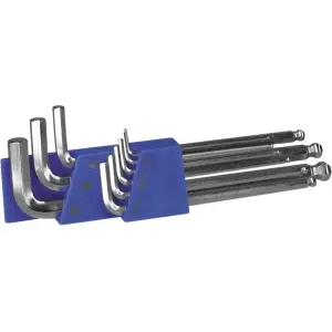 Inbus-Schlüsselset mit Kugelkopf - Chrom - MP080185