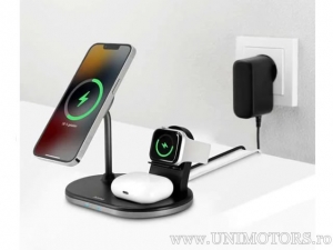 Incarcator wireless Mag Charge Multi 20W pentru Apple iPhone, AirPods și Watch - Hama
