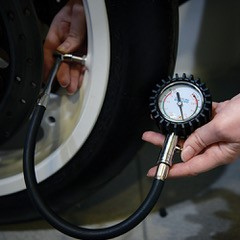 Indicator presiune pneuri moto, cu cadran - Pro (0-60 psi) - Oxford