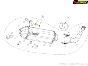 Install exhaust pipe - model: DR4 - material: stainless steel - Akrapovič