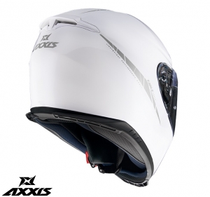 Integraalhelm Axxis model Eagle SV A0 glanzend wit (geïntegreerde zonnebril) - Glanzend wit, XL (61/62cm)