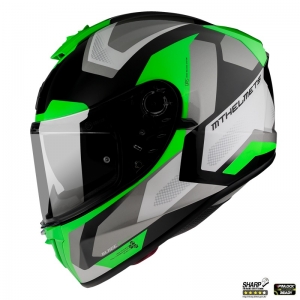 Integraalhelm MT Blade 2 SV Finishline D6 fluor groen glanzend (geïntegreerde zonnebril)