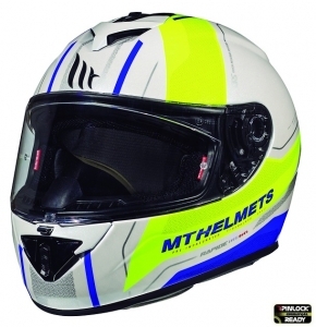 Integraalhelm MT Rapide Duel H4 fluor geel/wit/glans blauw (glasvezel)