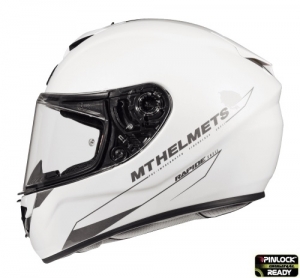 Integraalhelm voor motorfiets MT Rapide A0 glanzend wit (glasvezel)