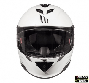 Integraalhelm voor motorfiets MT Rapide A0 glanzend wit (glasvezel)