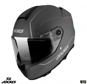 Integralhelm Axxis Hawk SV A2 Titanium mat (integrierte Sonnenblende) - kurze Spoilerversion - Titanium mat, S (55/56cm)