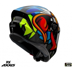 Integralhelm Axxis Modell Draken S Parrot A1 matt schwarz - Matt schwarz, L (59/60cm)